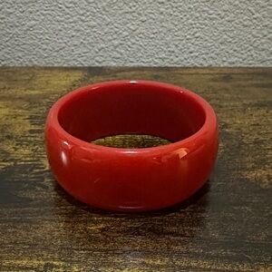 Bold Red Bangle Bracelet